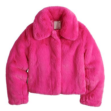 Juniors' SO® Faux Fur Collar Cropped Jacket