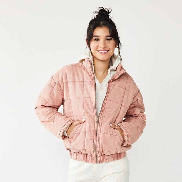 Juniors' SO® Quilted Jacket