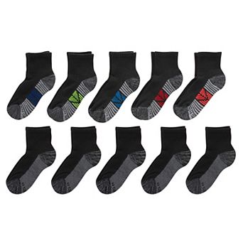 Boys Hanes® 10 Pairs Ultimate Double Tough Ankle Socks