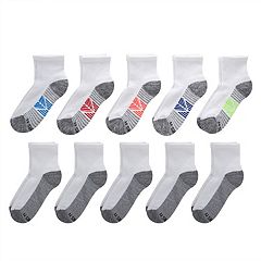 Hanes® Ultimate® Double Tough Crew Socks - Assorted White, M / 10