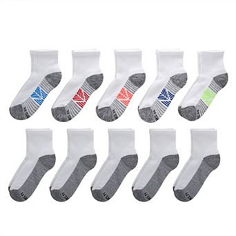 Boys Hanes® 10 Pairs Ultimate Double Tough Ankle Socks