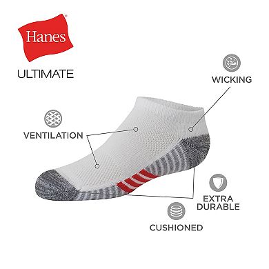 Boys Hanes® 10 Pairs Ultimate Double Tough No Show Socks