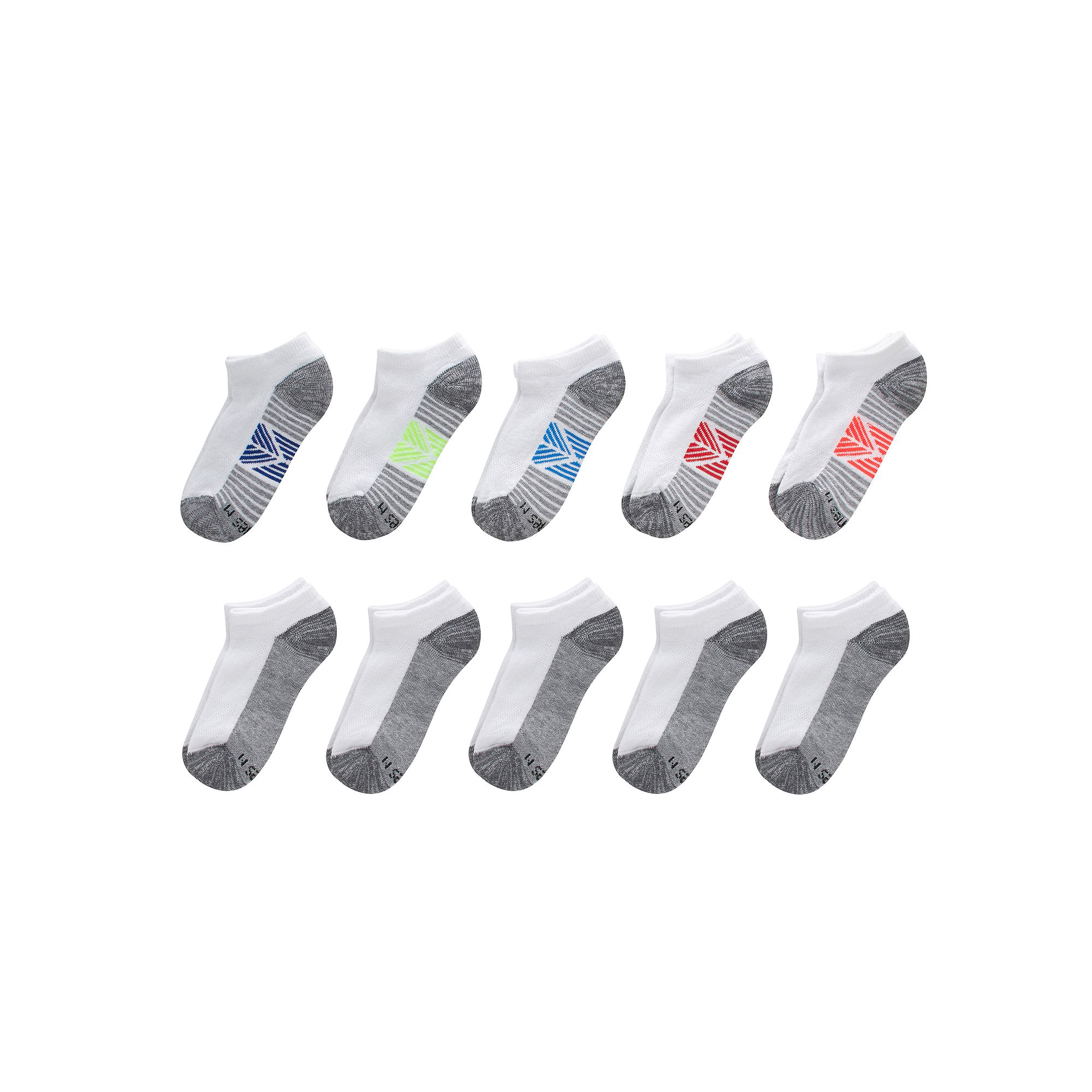Hanes Ultimate 10-Pack Double Tough Boys No Show Socks, Boys, Size: Small