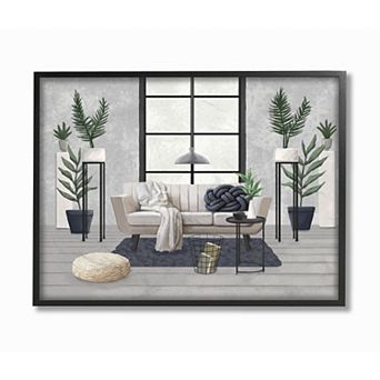 Stupell Home Decor Modern Living Room Framed Wall Art by Ziwei Li