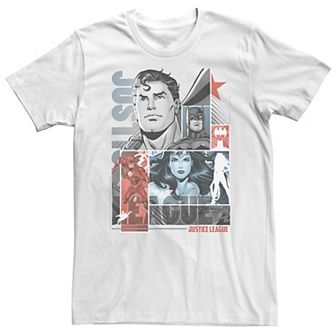 Big & Tall DC Comics The League Layered Poster Tee
