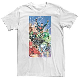 Big & Tall DC Comics Justice League A League Fandom Poster Tee