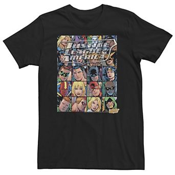 Big & Tall DC Comics Justice League Hero Box Up Poster Tee