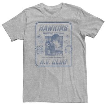 Big & Tall Netflix Stranger Things Mike Wheeler Hawkins A.V. Club Tee