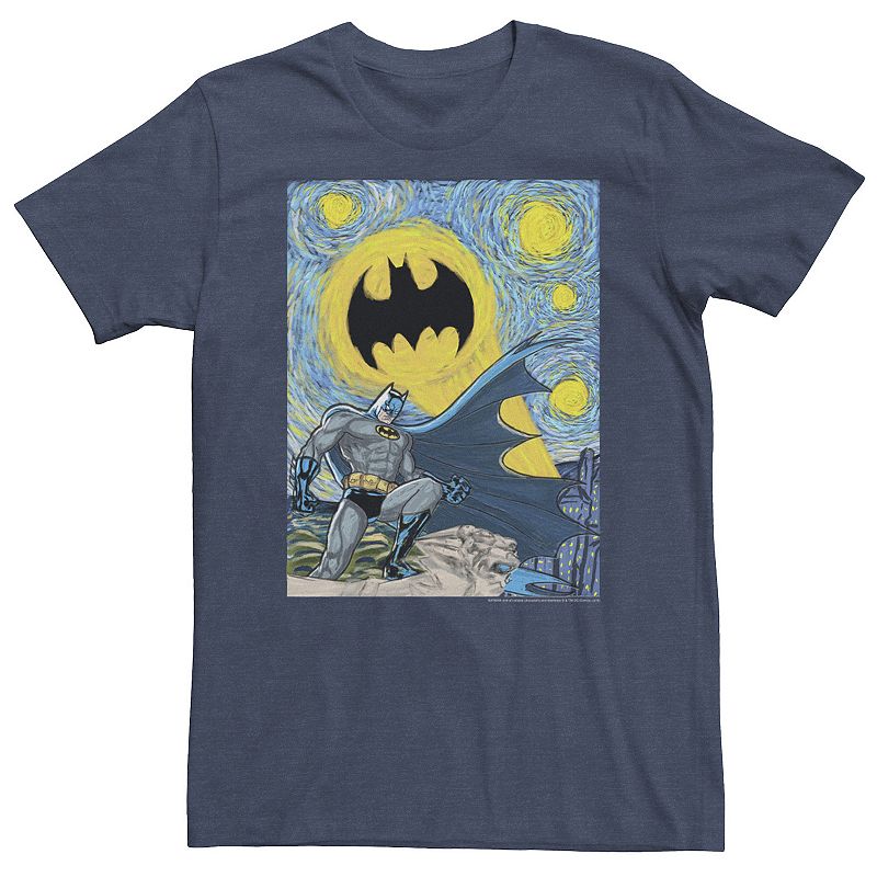 Big & Tall DC Comics Batman Starry Night Poster Tee, Mens, Size: 3XL, Blue