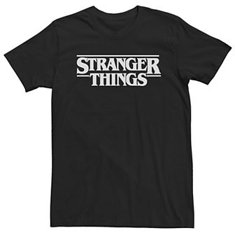 Big & Tall Netflix Stranger Things Solid Logo Left Chest Tee