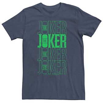 Big & Tall DC Comics Batman The Joker Logo Stack Tee
