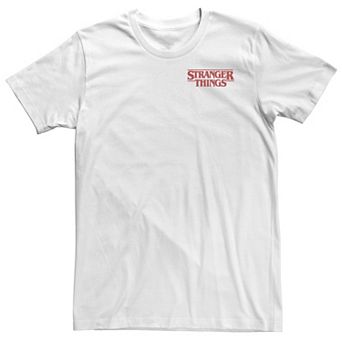Big & Tall Netflix Stranger Things Solid Logo Left Chest Tee