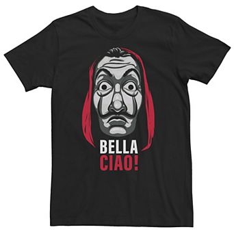 Big & Tall Netflix La Casa De Papel Bella Ciao Mask Tee