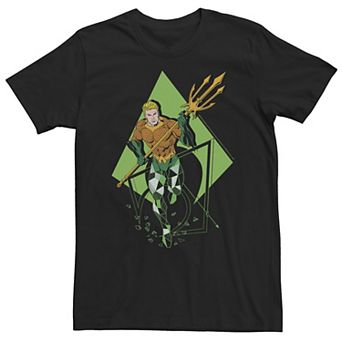 Big & Tall DC Comics Aquaman Geometric Diamond Portrait Tee