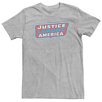 Big & Tall DC Comics Justice League Of America Text Poster Logo Tee