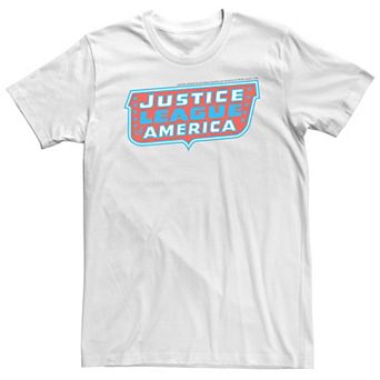 Big & Tall DC Comics Justice League Of America Text Poster Logo Tee