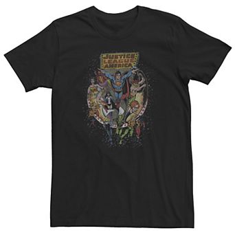 Big & Tall DC Comics Justice League Group Shot Distressed Poster Tee