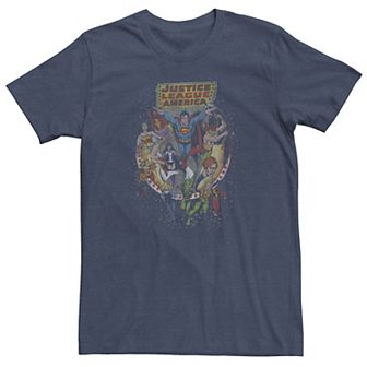 Big & Tall DC Comics Justice League Group Shot Distressed Poster Tee