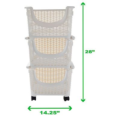 Mind Reader 3-Tier Stackable Storage Containers