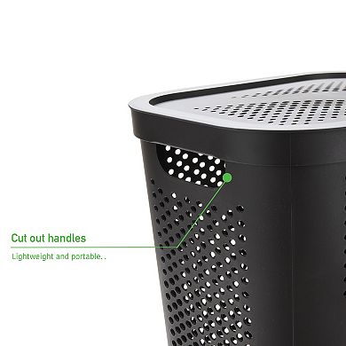 Mind Reader Lightweight Plastic Hamper 60 Liter/16 Gallon