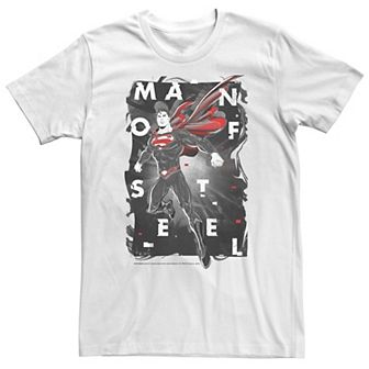 Big & Tall DC Comics Superman Man Of Steel Glitch Poster Tee