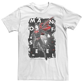 Big & Tall DC Comics Superman Man Of Steel Glitch Poster Tee