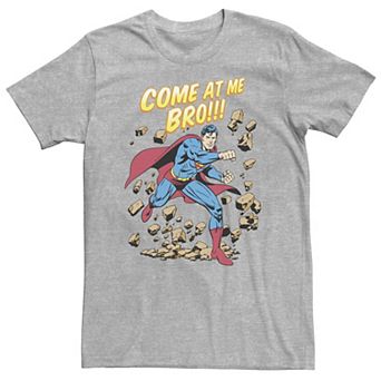 Big & Tall DC Comics Superman Come At Me Bro Text Poster Tee
