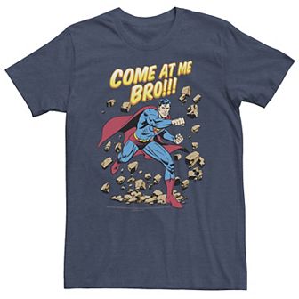 Big & Tall DC Comics Superman Come At Me Bro Text Poster Tee