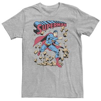 Big & Tall DC Comics Superman Smash Rocks Vintage Poster Tee