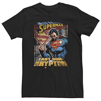 Big & Tall DC Comics Superman Last Son Of Krypton Text Poster Tee