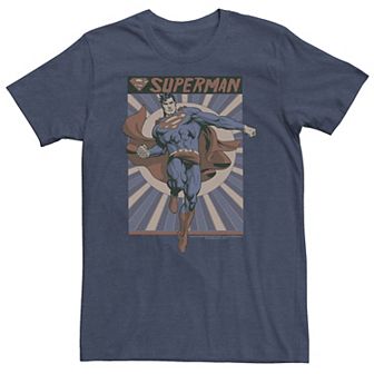 Big & Tall DC Comics Superman Posed Pop Art Poster Tee