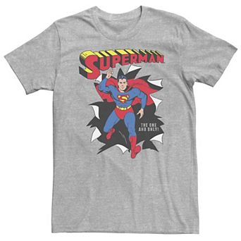 Big & Tall DC Comics Superman Through Wall Poster Tee