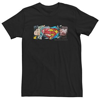 Big & Tall DC Comics Superman Paper Chest Logo Tee