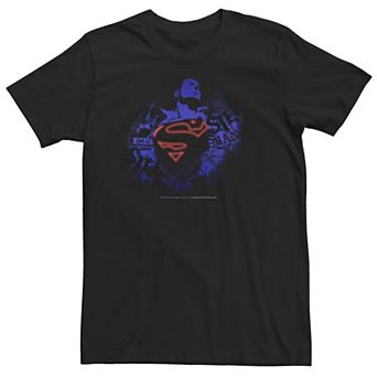 Big & Tall DC Comics Superman Negative Hue Chest Logo Poster Tee