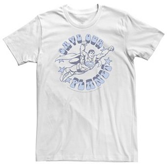 Big & Tall DC Comics Superman Save Our Planet Circle Text Poster Tee