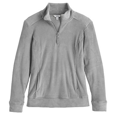 Womens Croft & Barrow® Quarter-Zip Velour Top