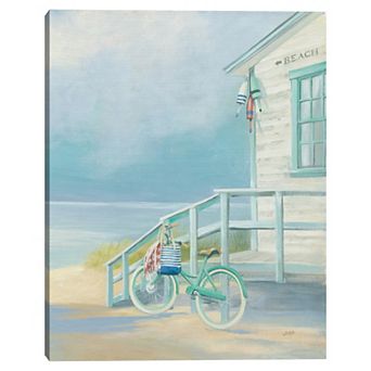 Masterpiece Morning Ride To The Beach Canvas Wall Art
