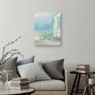 Masterpiece Morning Ride To The Beach Canvas Wall Art