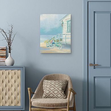 Masterpiece Morning Ride To The Beach Canvas Wall Art