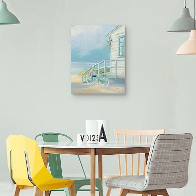 Masterpiece Morning Ride To The Beach Canvas Wall Art