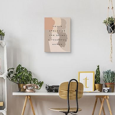 Master Piece Never Apologize Canvas Wall Art