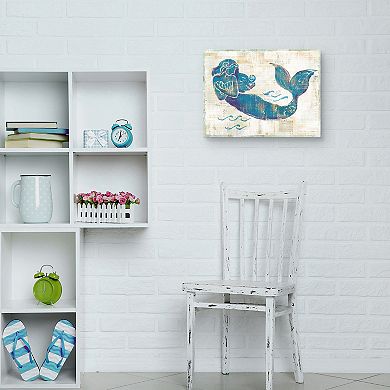 Masterpiece On the Waves II Mermaid Canvas Wall Art
