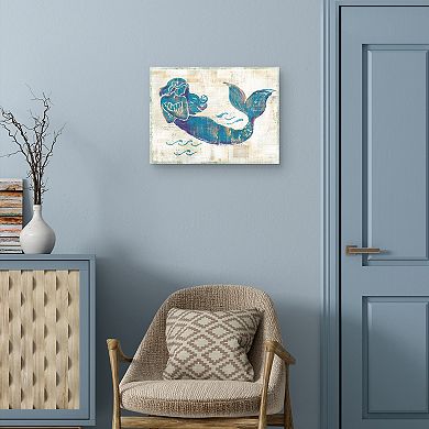 Masterpiece On the Waves II Mermaid Canvas Wall Art