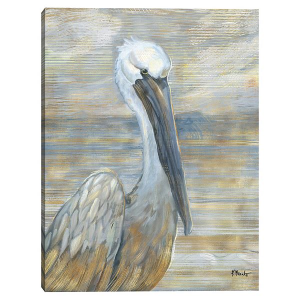 Master Piece Golden Salty Pelican Canvas Wall Art