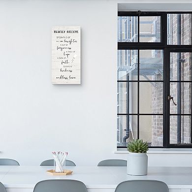 Masterpiece Family Kitchen Recipe Canvas Wall Art
