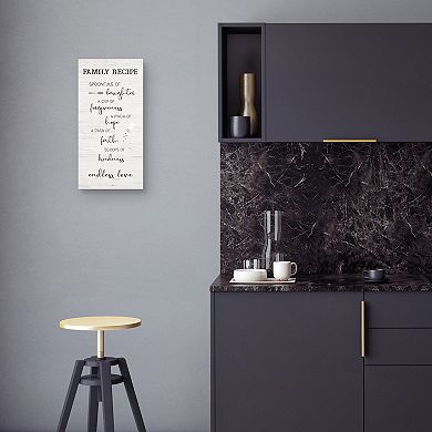 Masterpiece Family Kitchen Recipe Canvas Wall Art