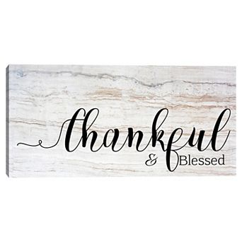 Masterpiece Thankful Blessed Canvas Wall Art