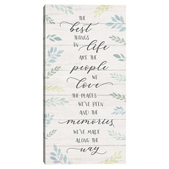 Masterpiece Best Things In Life Canvas Wall Art