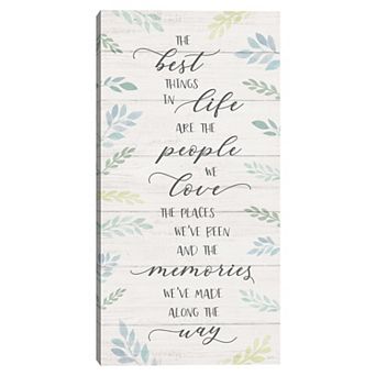 Masterpiece Best Things In Life Canvas Wall Art