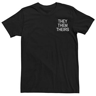 Adult They Them Theirs Pride Text Tee